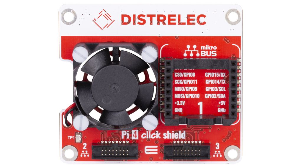 Cooling Shield for Raspberry Pi 3B / 3B+ / 4 with mikroBUS™ Expansion Sockets